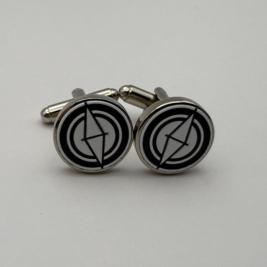 Elegant Sylop Cufflinks – Round Silver Design