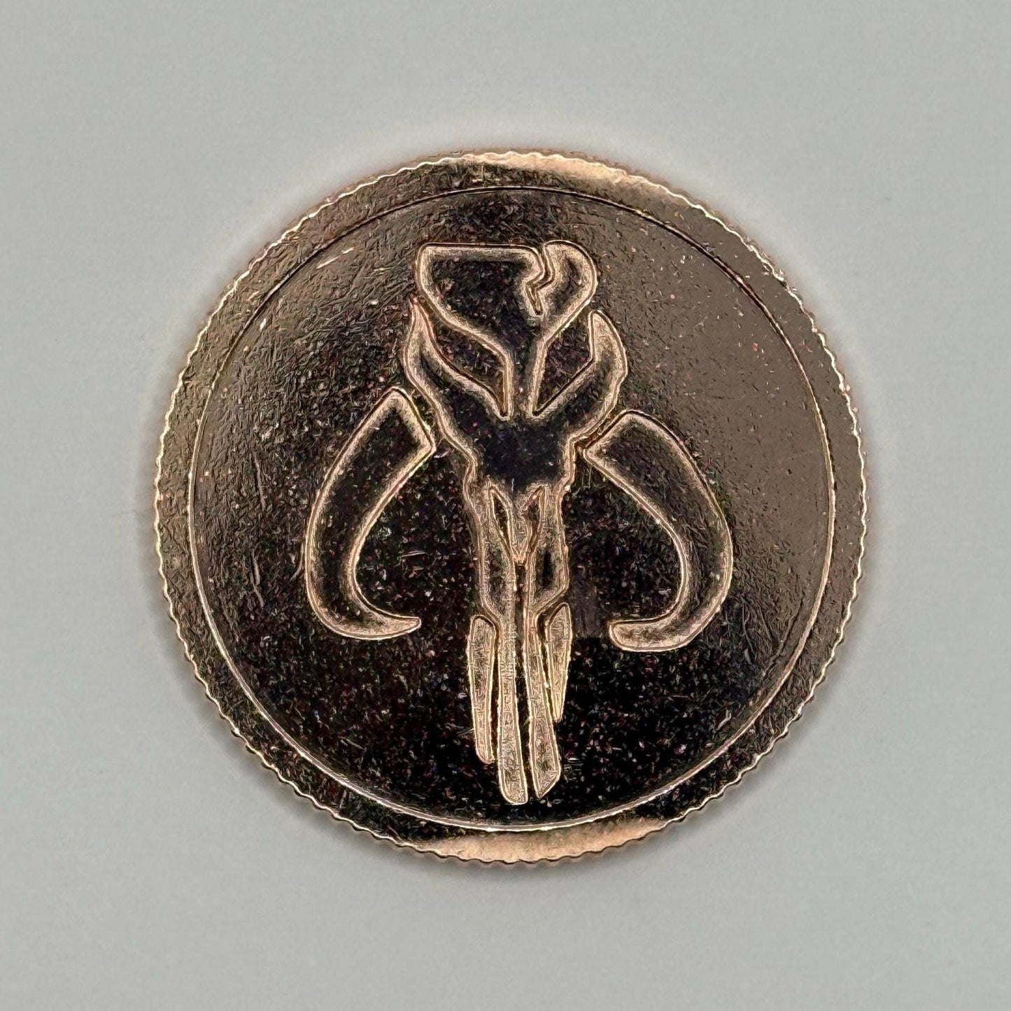 Bronze Mythosaur Credit | Solid Metal Mandalorian Coin | Star Wars Collectible
