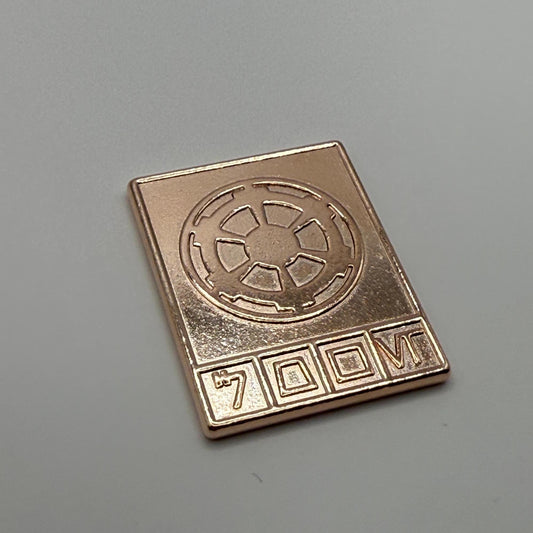 Bronze Imperial Credit | Star Wars Metal Credit | Galactic Empire Currency