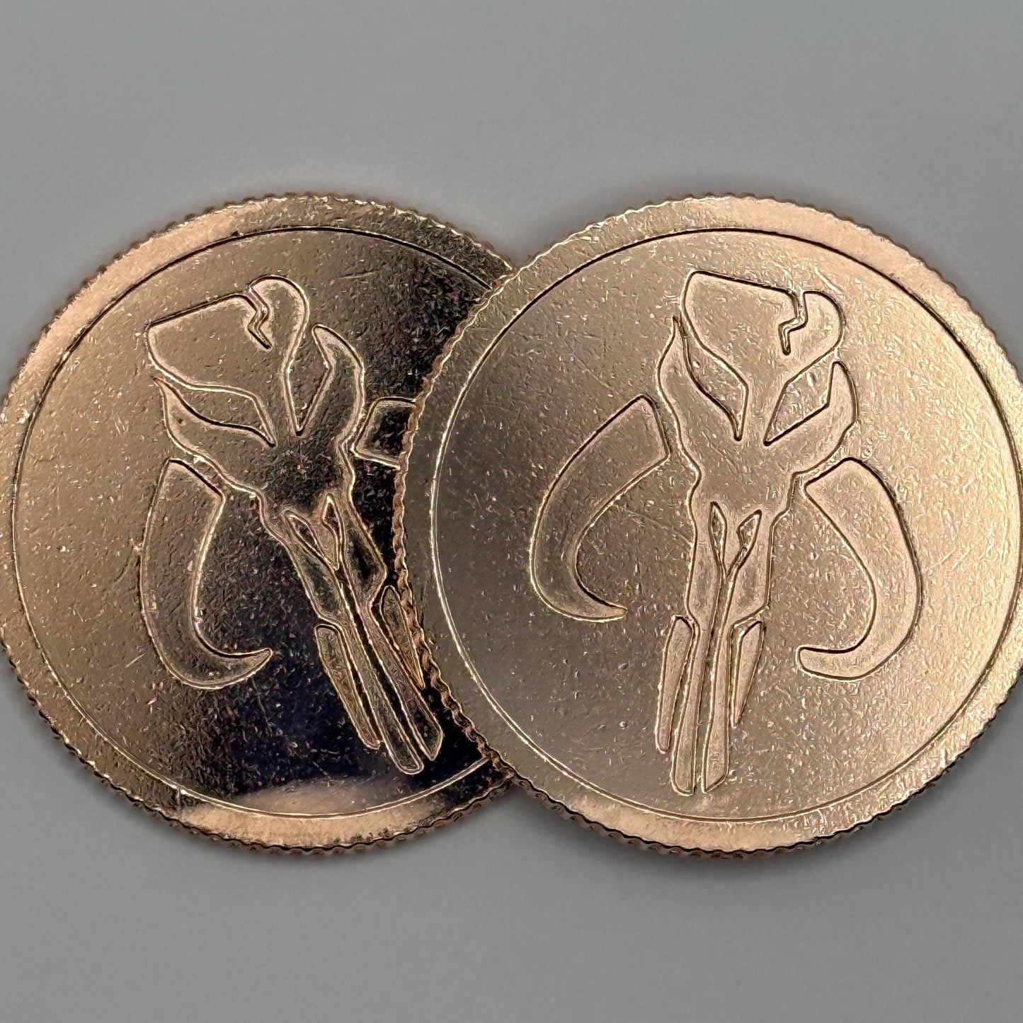 Bronze Mythosaur Credit | Solid Metal Mandalorian Coin | Star Wars Collectible