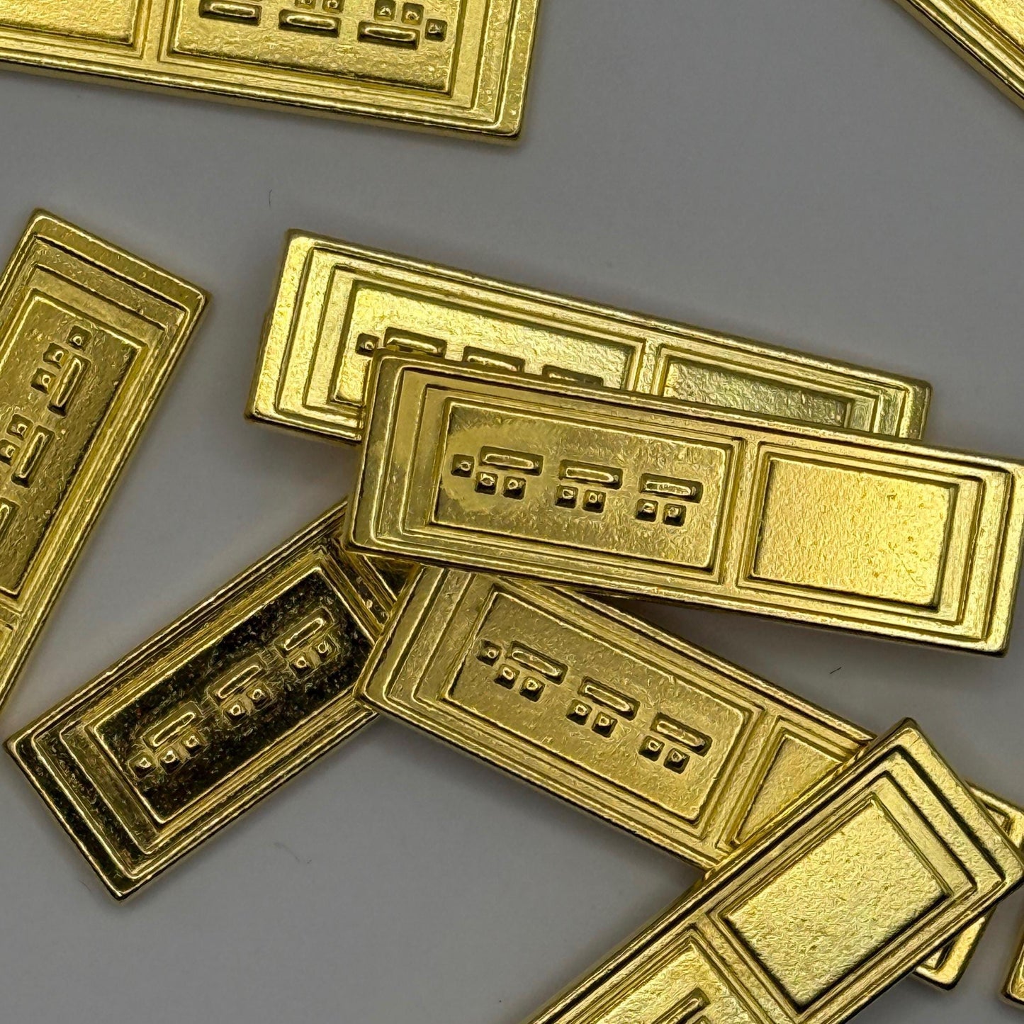 Golden Sabacc Credit Set | 3-Piece Star Wars Metal Currency | Gold Galactic Credit Bars for Collectors and Cosplay