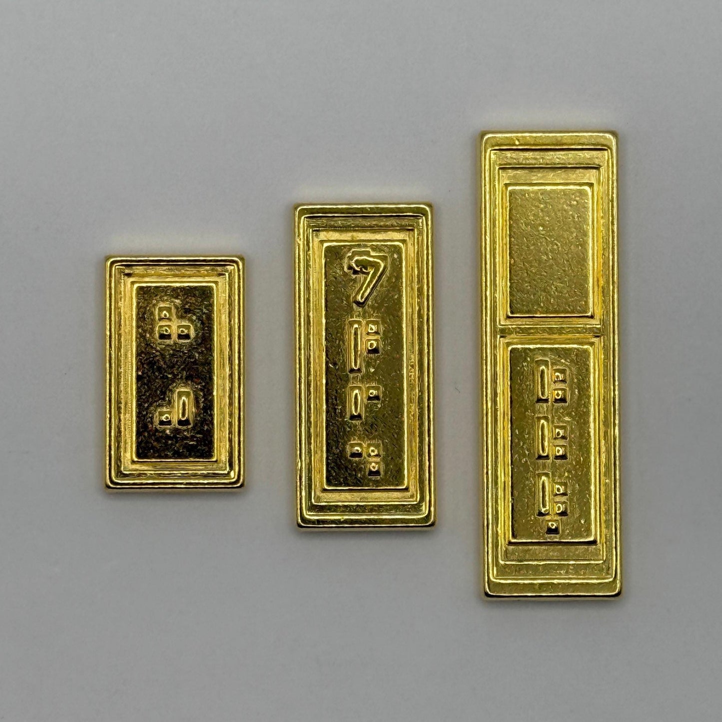 Golden Sabacc Credit Set | 3-Piece Star Wars Metal Currency | Gold Galactic Credit Bars for Collectors and Cosplay
