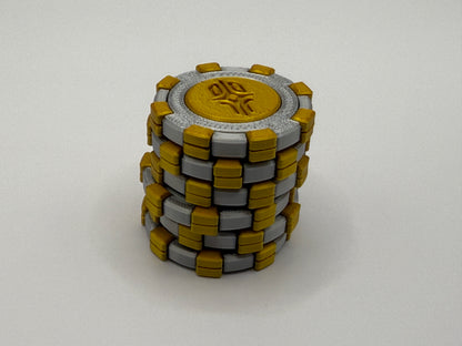Golden Morenia Tax Chips - Set of 8 - Double Sided