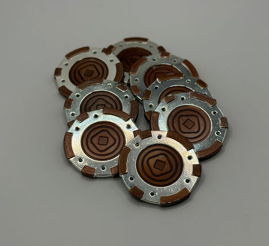 Metal Sabacc Tax Chips - Set of 1/8/16/24