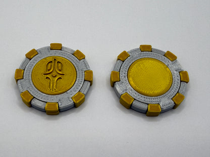 Golden Morenia Tax Chips - Set of 8 - Double Sided