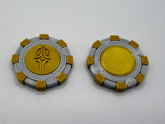 Golden Morenia Tax Chips - Set of 8 - Double Sided