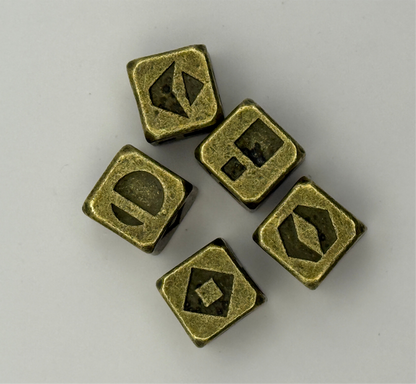 2x Metal Sabacc Spike Dice | Star Wars Gambling Dice
