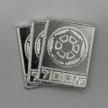 Silver Imperial Credit | Star Wars Metal Credit | Galactic Empire Currency
