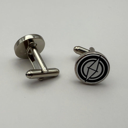 Elegant Sylop Cufflinks – Round Silver Design