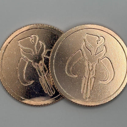 Bronze Mythosaur Credit | Solid Metal Mandalorian Coin | Star Wars Collectible