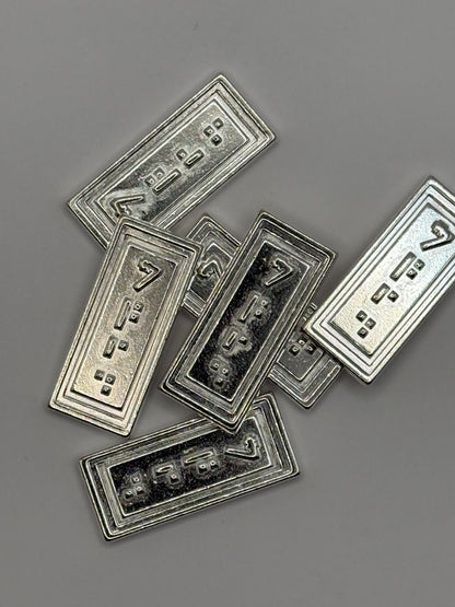 Sabacc Credit Set | 3-Piece Star Wars Metal Currency | Bronze, Silver and Gold Galactic Credit Bars for Collectors and Cosplay