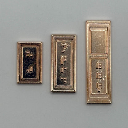 Bronze Sabacc Credit Set | 3-Piece Star Wars Metal Currency | Bronze Galactic Credit Bars for Collectors and Cosplay