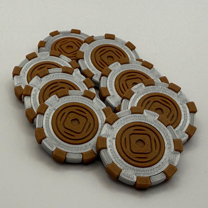 Double Sided Sabacc Tax Chips - Set of 8/12/24/32